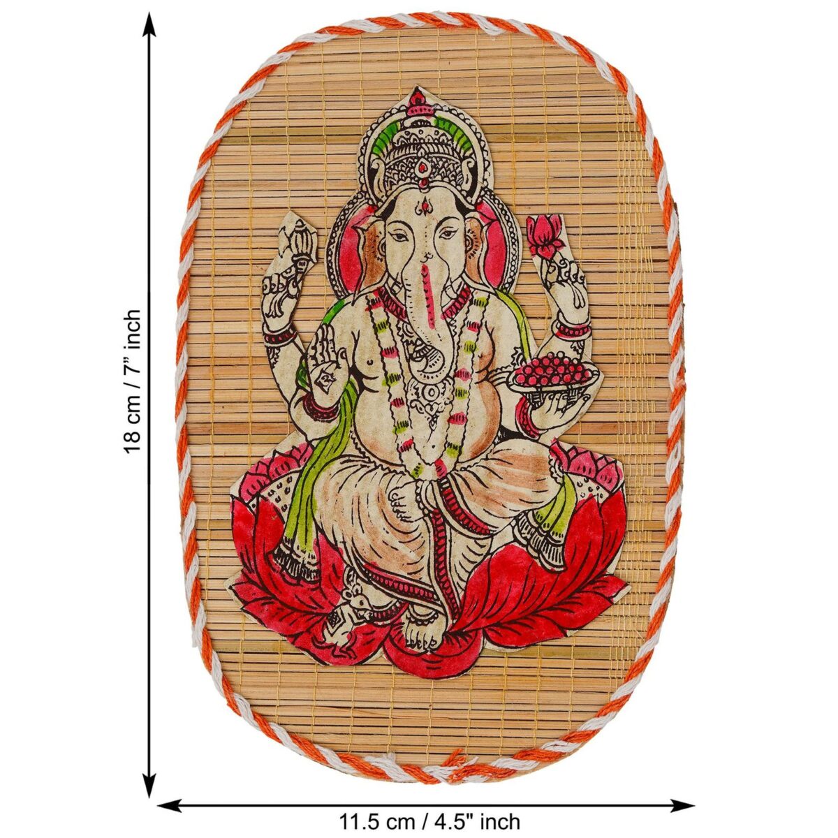 Bamboo Hand Crafted Wall Hangings Of Ganesh Ji And Laxmi Ji For Home D?cor